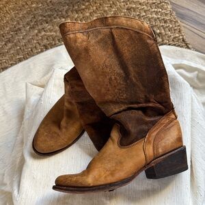 Vintage Tan Leather Boots